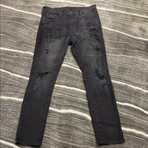 H&M Black Distressed Skinny Jeans
